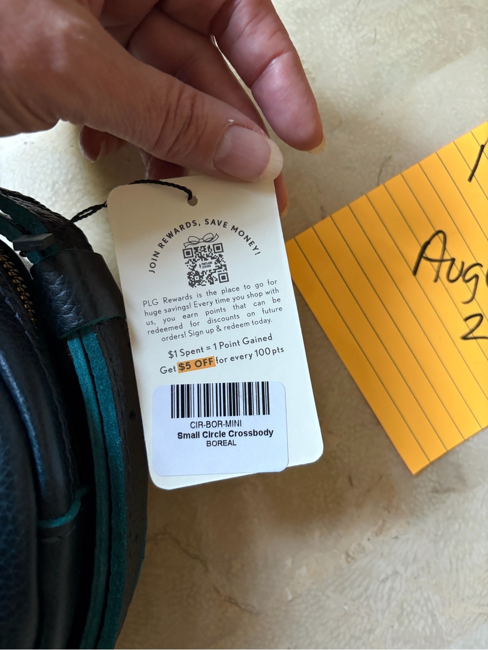 Portland Leather Small Circle Crossbody in Boreal - Picture 3 of 4